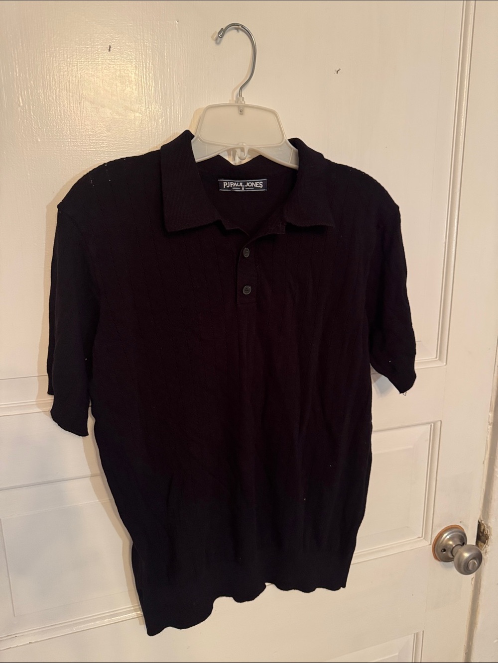 PJ Paul Jones Black Short-Sleeve Polo